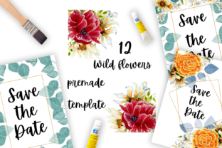 Download Premade Wild Flowers Frames and Template - Template Collection