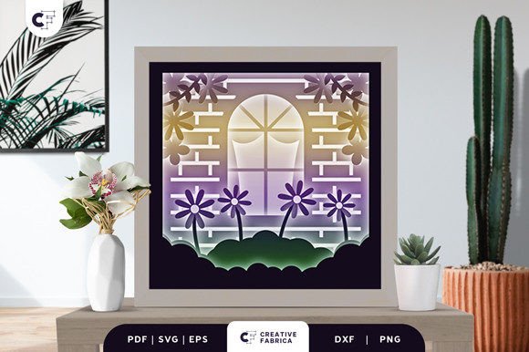 Download Blooming Spring Window 3D Shadow Box - Blooming Collection